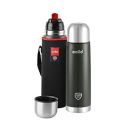 Cello Duro Tuff Steel Series-Flip Double Walled Stainless Steel Water Bottle with Durable DTP Coating and Thermal Jacket, 1000ml...