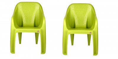 Cello Dynamo Cafeteria Plastic Set of 2 Chairs, Green, 21 * 31 inches (clo_Dynamo_so2_Green)