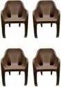 Cello Dynamo Chair Set Pack of 4 - Dark Beige...