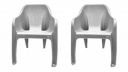 Cello Dynamo Plastic Chair (Set of 2)(Grey)...