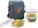 cello Elite Square, Leakproof, Microwave safe (320 ml) 3 Containers Lunch Box  (960 ml)...