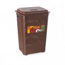 Cello Eliza Plastic Laundry Basket with Lid, Chocolate Brown, 50 Ltrs...