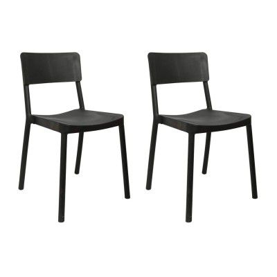 Cello Eskimo Chair Set Pack of 2 - Black