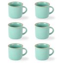 CELLO Estella Nexus Color Tropical Plain Mug Set of 6, 90ml, Blue...