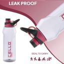 CELLO Fitbe Flip Cap Water Bottle For Daily Use 1000 ml, Black Pink...