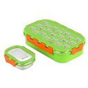 CELLO Fun Food Big | 2 Containers Lunch Box, 1024 ml, Green...