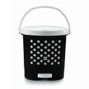 Cello Fusion Plastic Pedal Dustbin, Big, Black...
