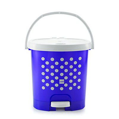 Cello Fusion Plastic Pedal Dustbin, Big, Purple