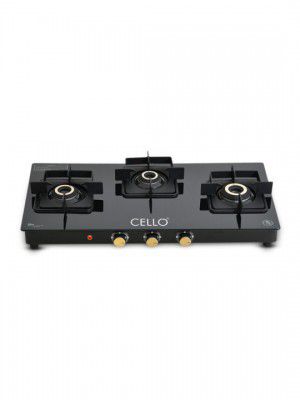 Cello Glass 3 Burners Automatic Gas Stove