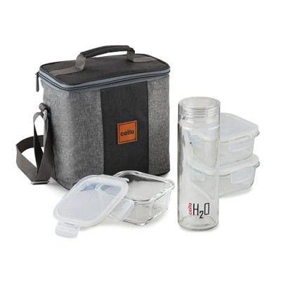 CELLO Glassy Mix Lunch Box Set of 4