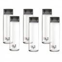 CELLO H2O Glass Fridge Water Bottle with Plastic Cap Set of 6, 920ml...