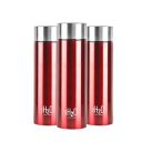 Cello H2O Stainless Steel Water Bottle Set, 1 Litre, Set of 3, Red...