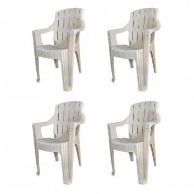CELLO Hercules Chair Set of 4, White | 3 Years Warranty - Manufacturing Defects