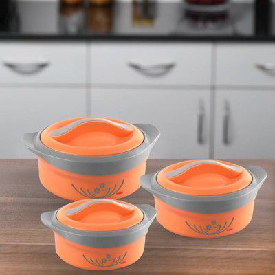 cello Hot Feast Pack of 3 Thermoware Casserole Set (1500 ml, 1000 ml, 500 ml)