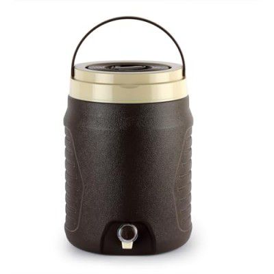 Cello Igloo Pastic Insulated Water Jug | Thermos Jug | Inner Stainless Steel Jug | Leak Proof Jug | Easy to Carry | 12 litres, Brown
