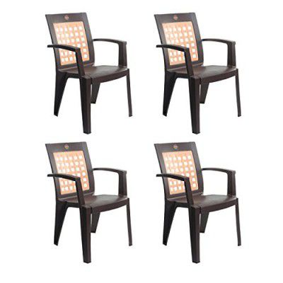 Cello Impact Set of 4 Chairs (Ice Brown) | 3 Years Warranty