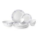 Cello Imperial Dinner Set, 13-Units, White/Dainty Blue...