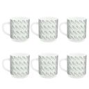 CELLO Imperial Premium Roma Coffee Mug 300 ml | Coffee/Milk Mug with Handle | Mug for Tea, Coffee, Cappuccino or hot and Cold Beverages | 6 Units| Bubble Drop, White...
