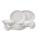 Cello Imperial Winter Frost Opalware Dinner Set, 21 Pieces, White...
