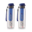 Cello Infuse Plastic Water Bottle Set, 800ml, Set of 2...