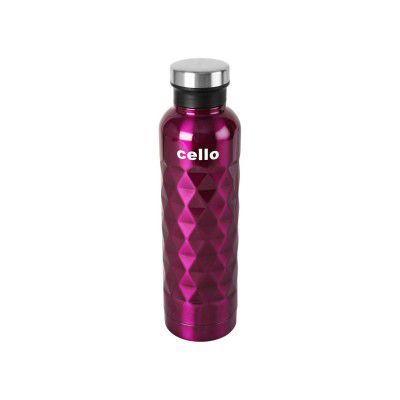 Cello Invictus Stainless Steel Double Walled Bottle, Hot and Cold, 700ml, Purple