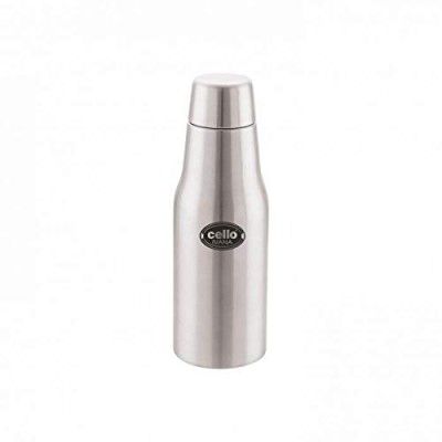 Cello Ivana Stainless Steel Double Walled Water Bottle, Hot and Cold, 750ml, 1 Unit, Silver
