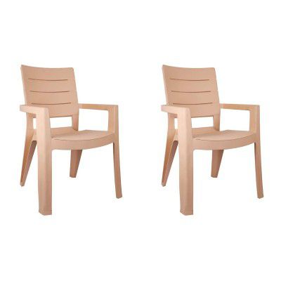 Cello Jordan Chair Set of 2 (Brown) Plastic