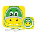 Cello Kids Meal Melamine Dinner Set with Crocodile Print - Set of 4...
