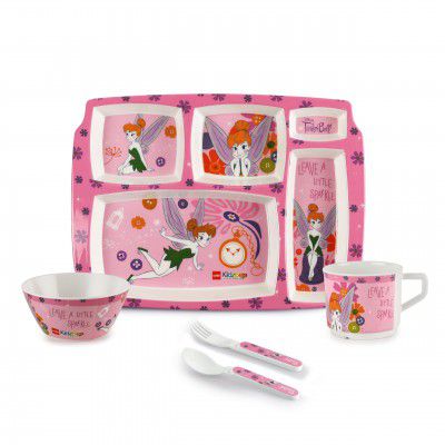 Cello Kidzbee Pentameal Pixar Car Melamine Meal Set for Kids, Set of 5, Red