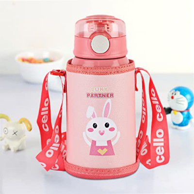 CELLO Kinder Hot & Cold Stainless Steel Kids Water Bottle | 500ml, Pink