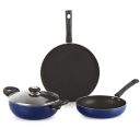 Cello Kitchenette Prima Non Stick Cookware, Set of 3, Blue...