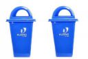 Cello Kleeno Dome Lid Plastic Garbage Dustbin Bucket 80 LTR - BLUE/BLUE PACK OF 2...