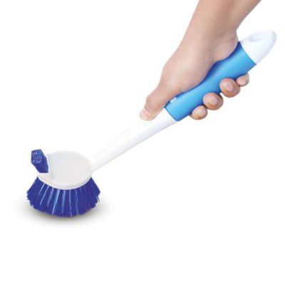 Cello Kleeno Dual Action Sink & Dish Brush, Blue & White