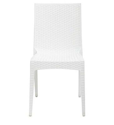 Cello Kraft Kraft without handle Set of 6 White Garden Chair (White)