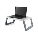 Cello Lappy Study Table, Breakfast Table, Foldable and Portable & Ergonomic, Plastic, White & Grey, 570*370*52, (CLO_LPY_TBL)...