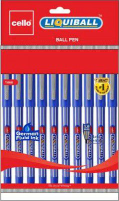 Cello Liquball Ball Pen  (Pack of 10, Ink Color - Multicolor)