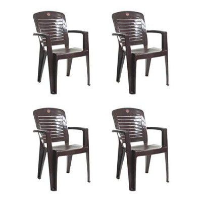 Cello Lumina Without Cushion Chair (Plastic,Ice Brown)