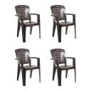 Cello Lumina Without Cushion Chair (Plastic,Ice Brown)...