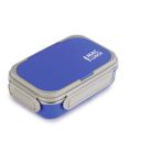 CELLO Maclunch | Insulated Lunch Box | Separate Steel Container with Fork & Spoon | Unbreakable Lid with with 4 Sided Click Locks | Ideal for College,Office, Outdoor Activities | Set of 1, Blue...
