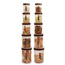Cello Magna Storage Containers for Kitchen 10 Pc (500 x 2, 750 x 2, 1000 x 2, 1700 x 2, 2200 x 2) Material - Safe Plastic, Brown...