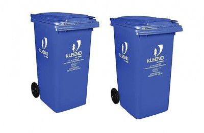 Cello Manual-Lift Garbage Waste Dustbin with Wheel 240 LTR BLUE/BLUE (COMBO)