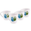 Cello Melamine Mugs - Set of 4, Multicolour, 200ml...