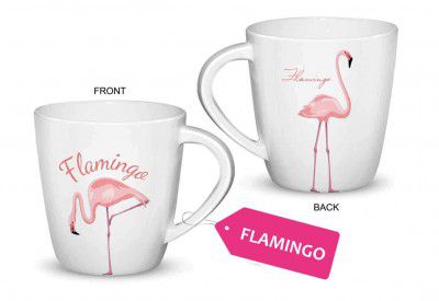 Cello Melmoware Joycee Mugs, 200ml, Flamingo Design, Pack of 1