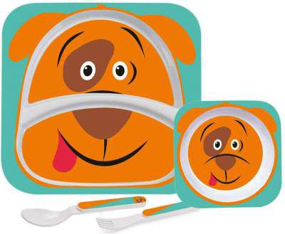 Cello Melmoware Kids Meal Set of 4, Dog Design