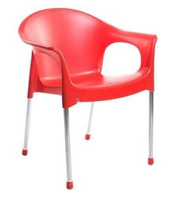 Cello Metallo Cafeteria Set of 6 Chairs (Red)