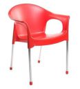 Cello Metallo Cafeteria Set of 6 Chairs (Red)...