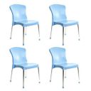 Cello Milano Cafeteria Set of 4 Chairs (Blue)...