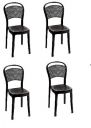 Cello. Miracle Plastic Chairs, Black -Set of 4, 18 * 29 inches (CLO_Miracle_SO4_Black)...