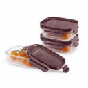 CELLO Modulock Rectangular Kitchen Storage Containers Set of 3, (3 x 260 ml)...