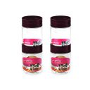 CELLO Modustack Pet Storage Jar For Kitchen Set of 4 Pcs, 750 ml Grey | Freezer & Fridge Safe, See Through Airtight Stackable Pet Kitchen Storage Box Container Set For Beans, Whole Grains, Spices...